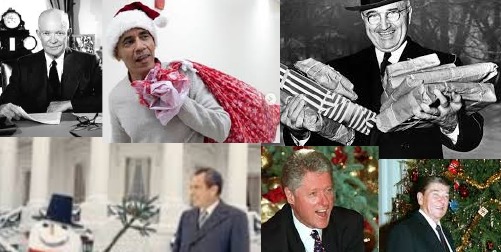 Christmas Eve 2020 ; image: former presidents Clinton, Reagan, and more