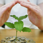 TSP Planning Webinar ; image: hands covering plant growing out of coins