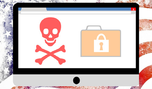 Hack Compromised Federal Employee Data ; image: computer screen with skull and crossbones