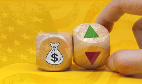 2024 Federal Pay Raise Update - image: blocks with money bag and arrows
