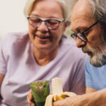 Retirement Quiz ; image: older couple eating fruit