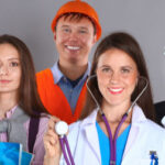 Public Service Recognition Week 2023 ; image - group of public servants, including a nurse and contstruction worker