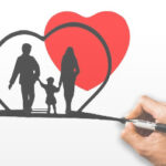 About FEHB ; image: silhouette of parents with child near a cartoon heart