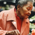2024 COLA for FERS ; image: older woman shopping for groceries