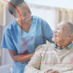 Long-Term Care insurance premium increase ; image: older man with nurse