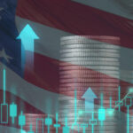2025 Federal Pay Raise - image: american flag and up arrows