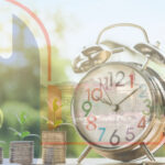 Making Contributions to the Thrift Savings Plan ; image: clock and money